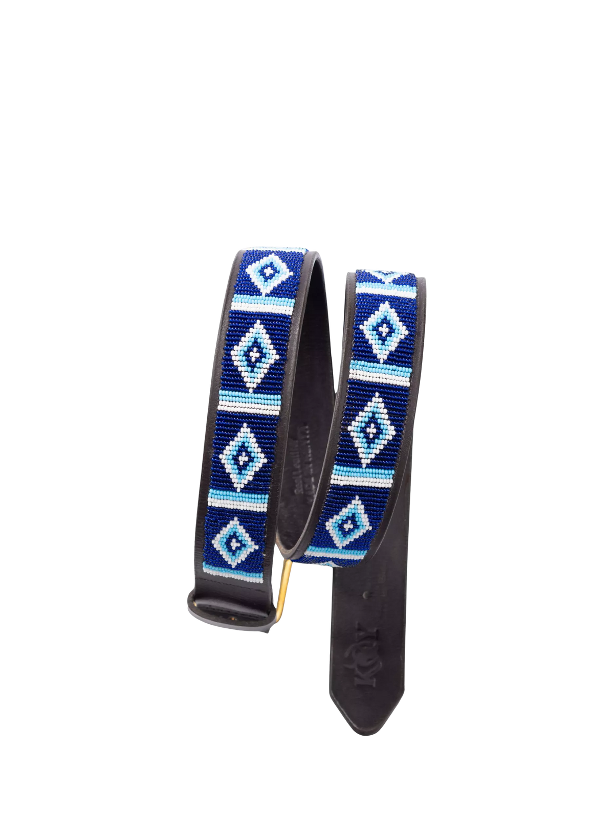 KOY handcrafted Maasai beaded leather belt, UK version