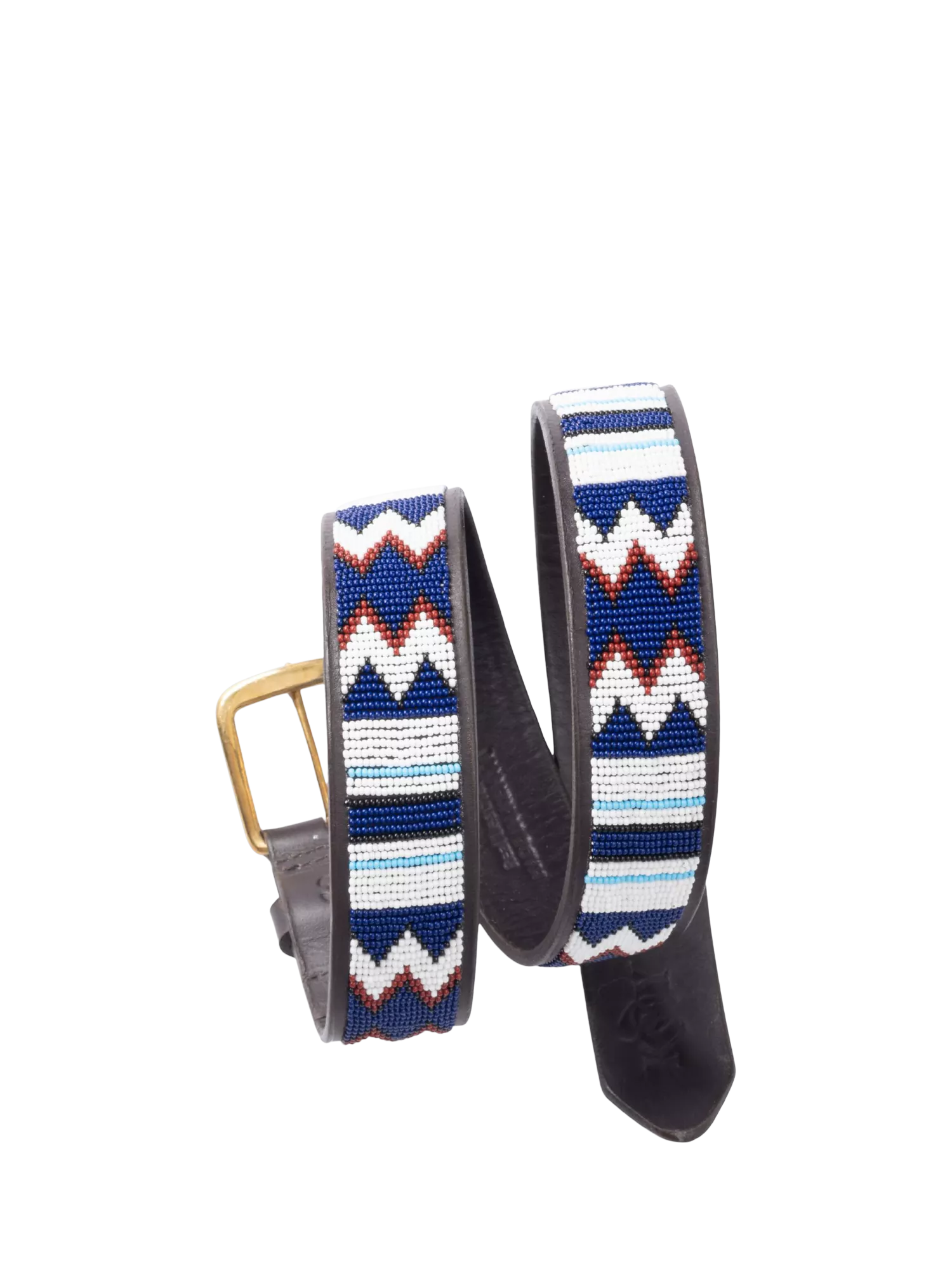 KOY Maasai beaded leather belt, UK version