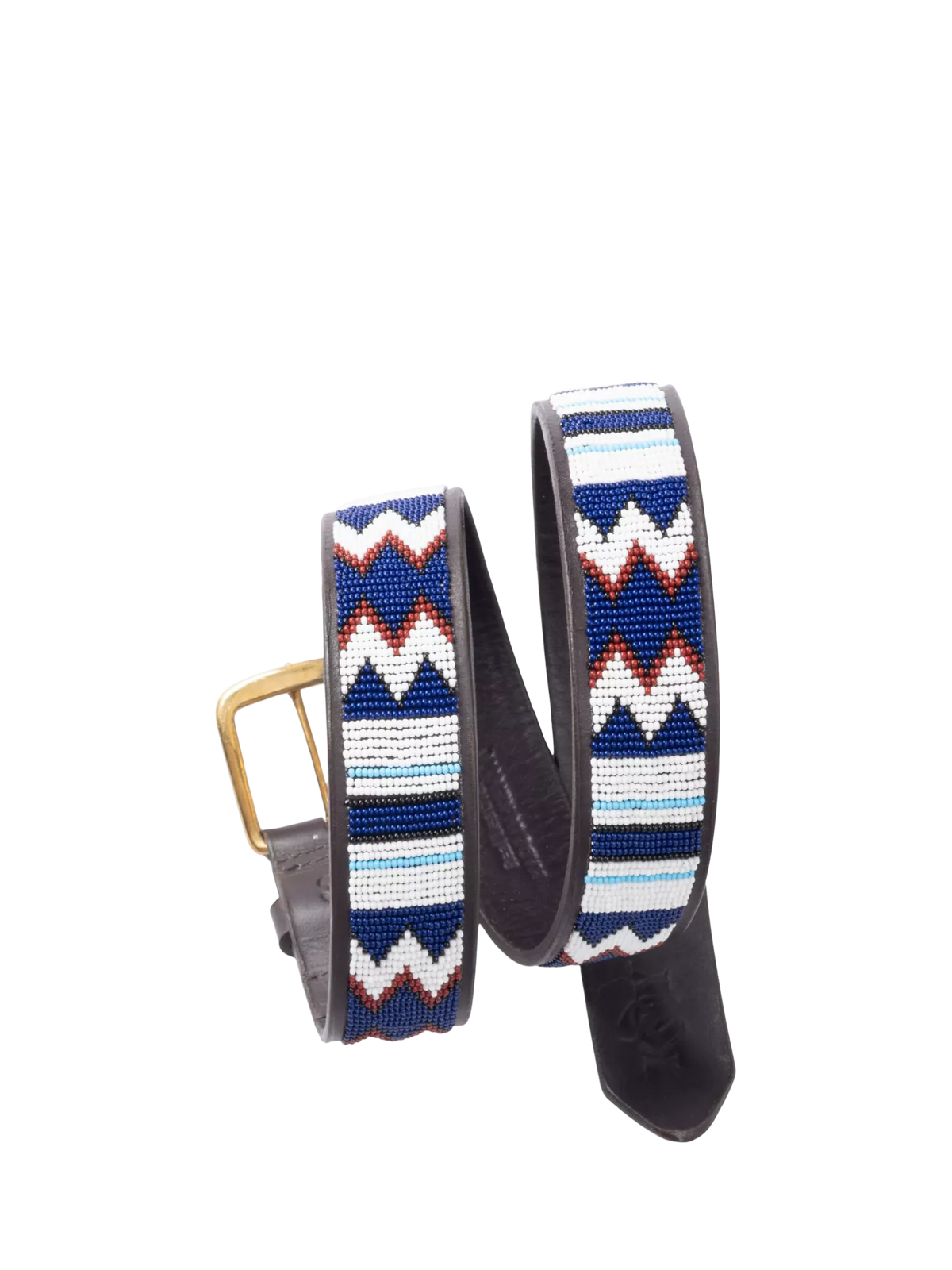 KOY Maasai beaded leather belt, UK version