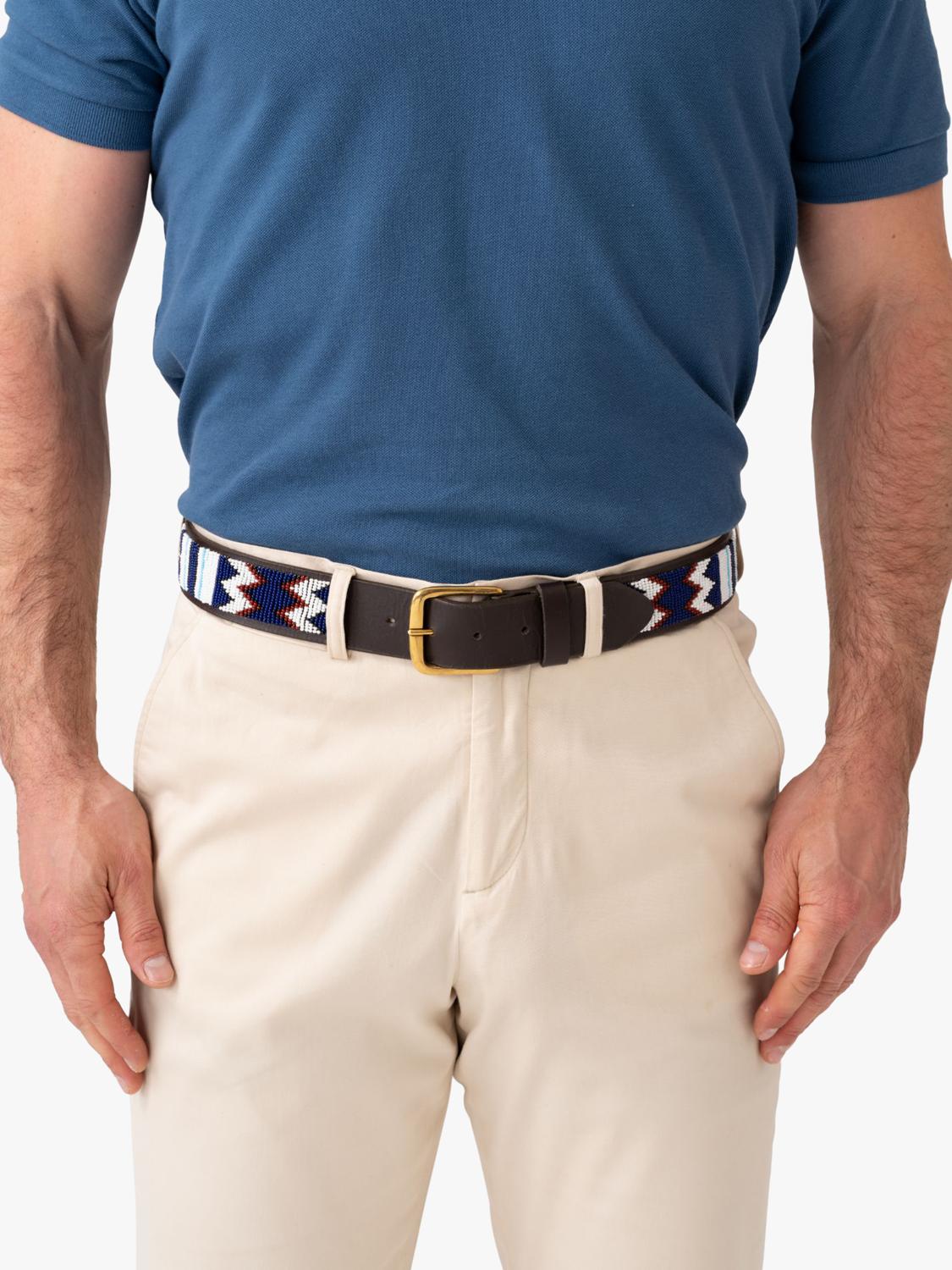 KOY Maasai beaded leather belt, UK version