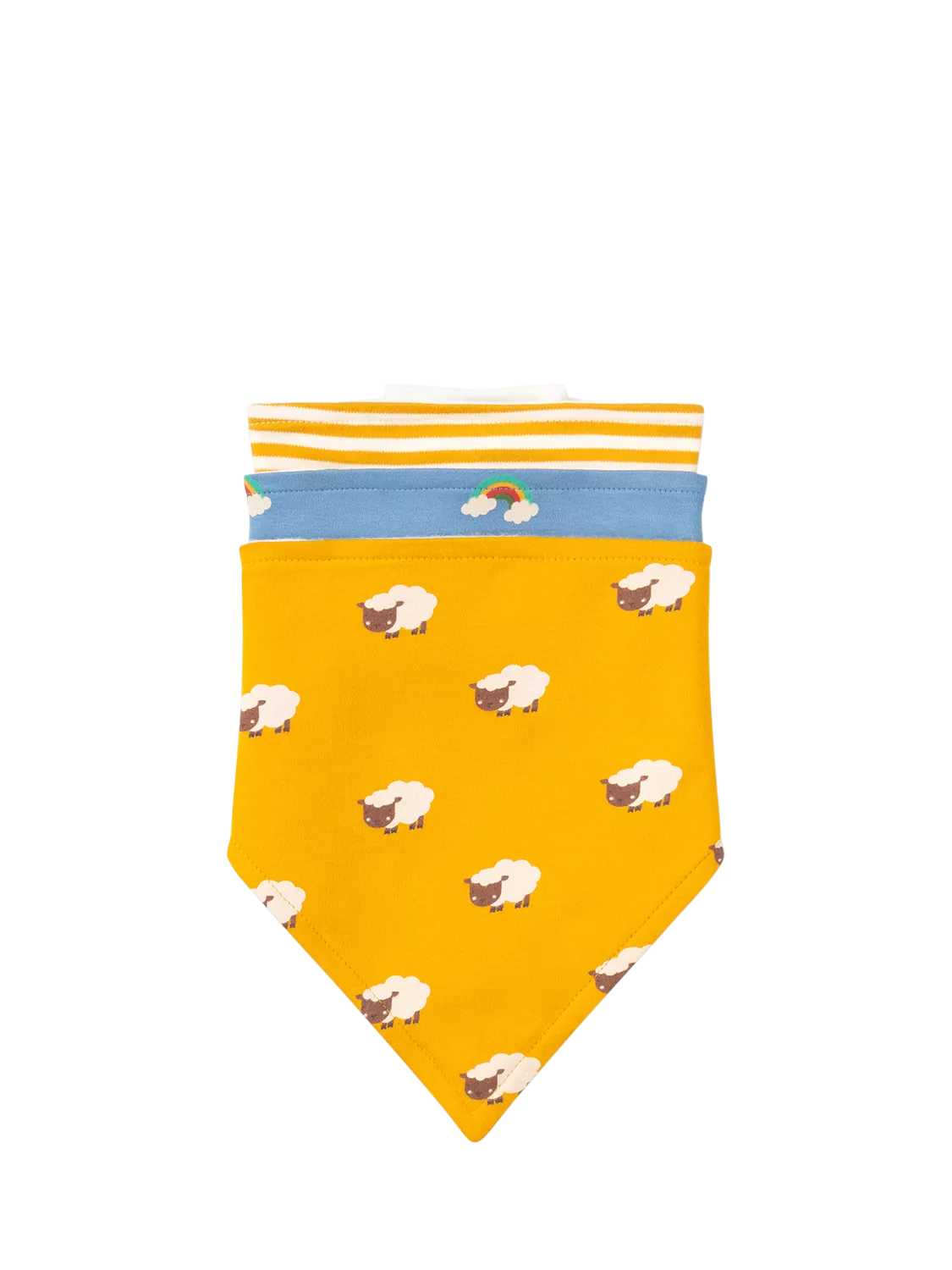 Little Green Radicals baby dribble bib 3-pack multi, UK version
