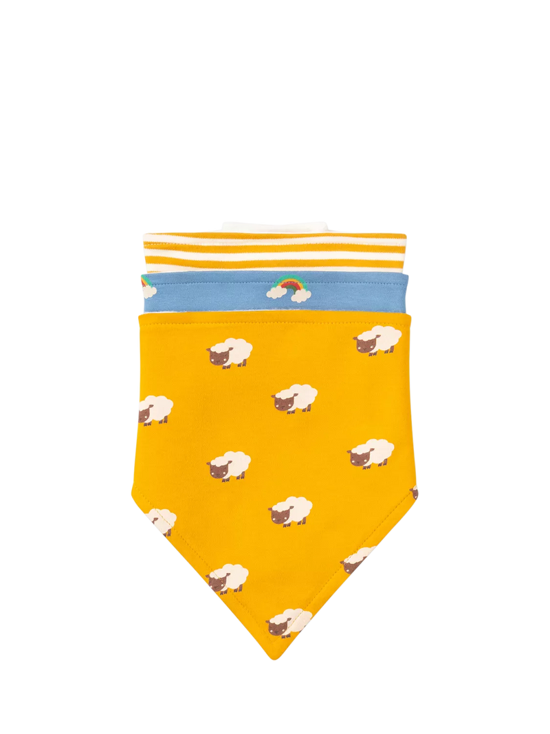 Little Green Radicals baby dribble bib 3-pack multi, UK version