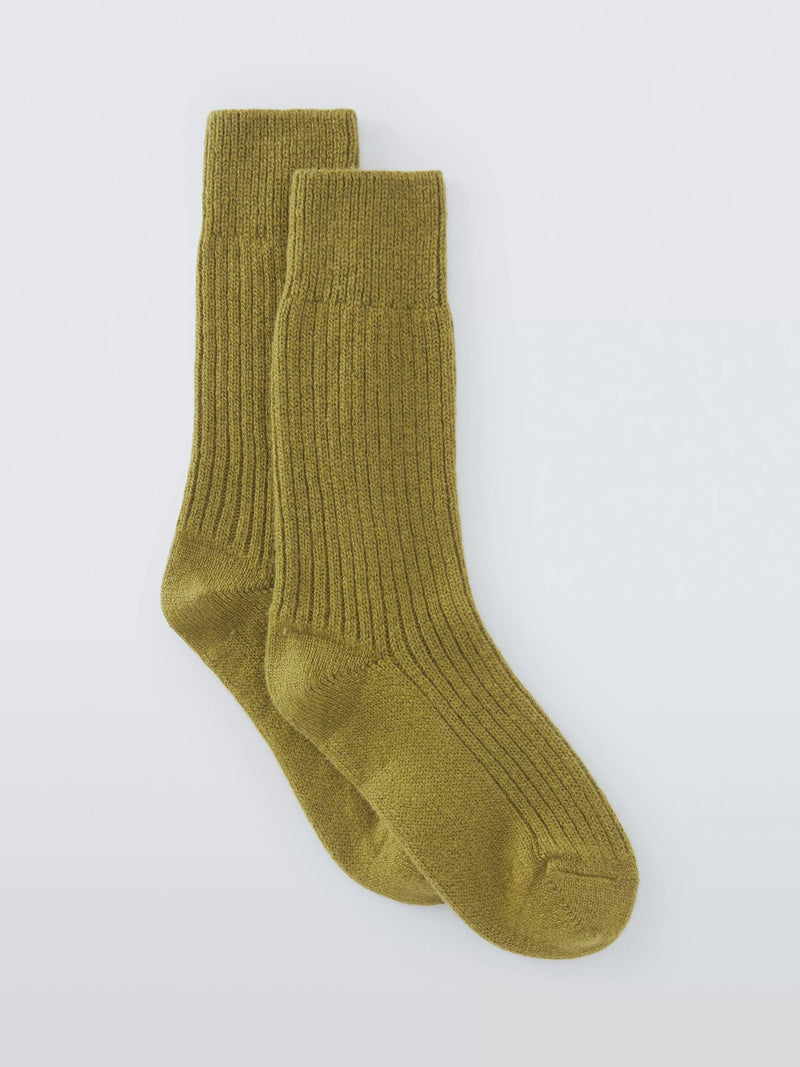 John Lewis Kaschmir reichhaltige Rippstrick-Bettsocken