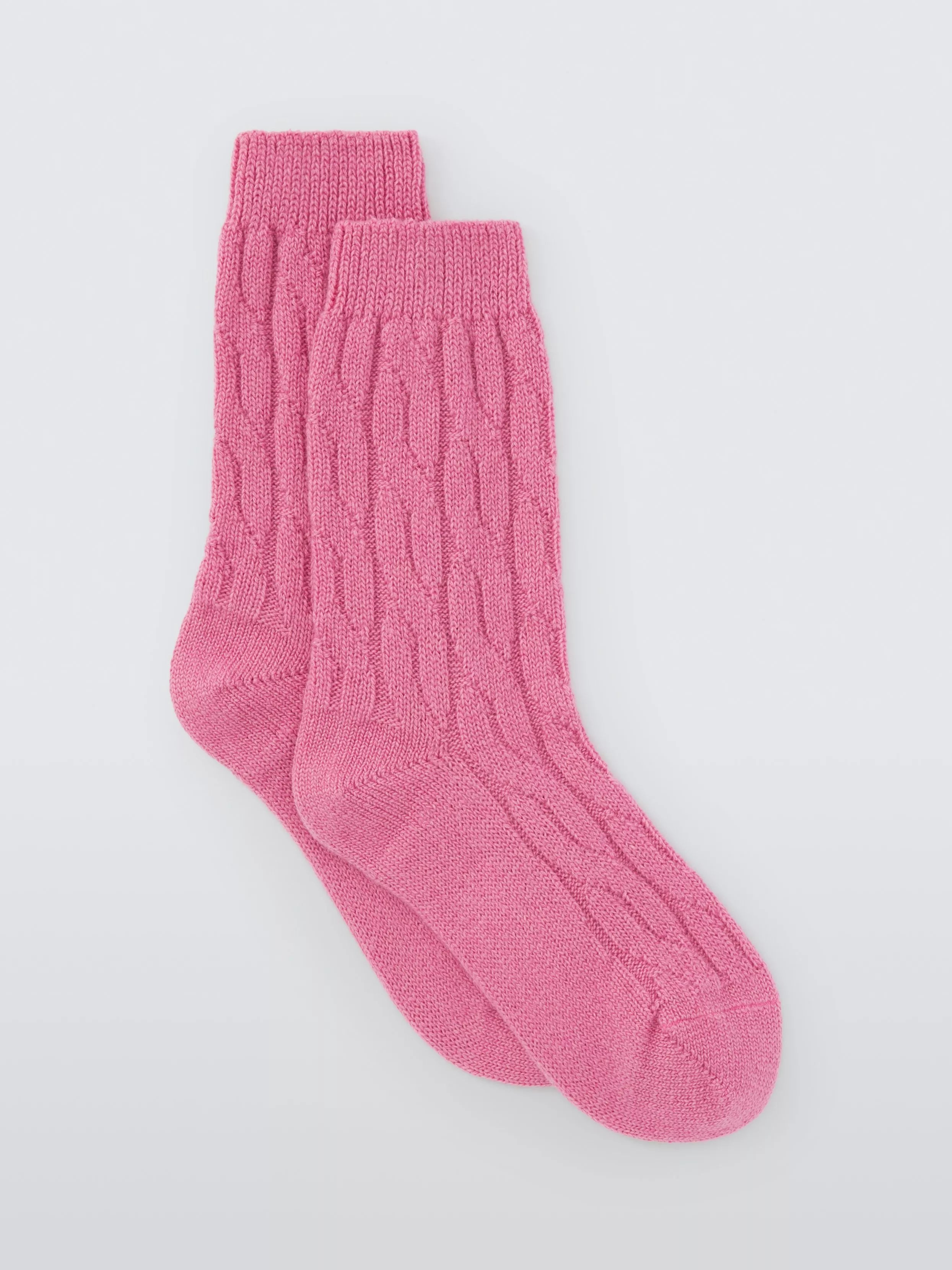 John Lewis Cashmere Rich Cable Knit Bed Socks