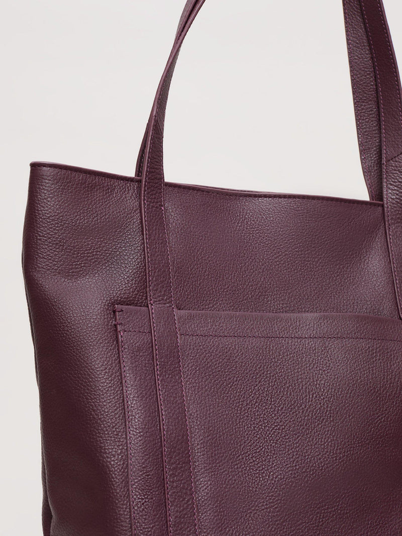 Phase Eight dark red leather tote bag, imported from the UK