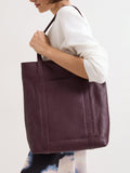 Phase Eight dark red leather tote bag, imported from the UK