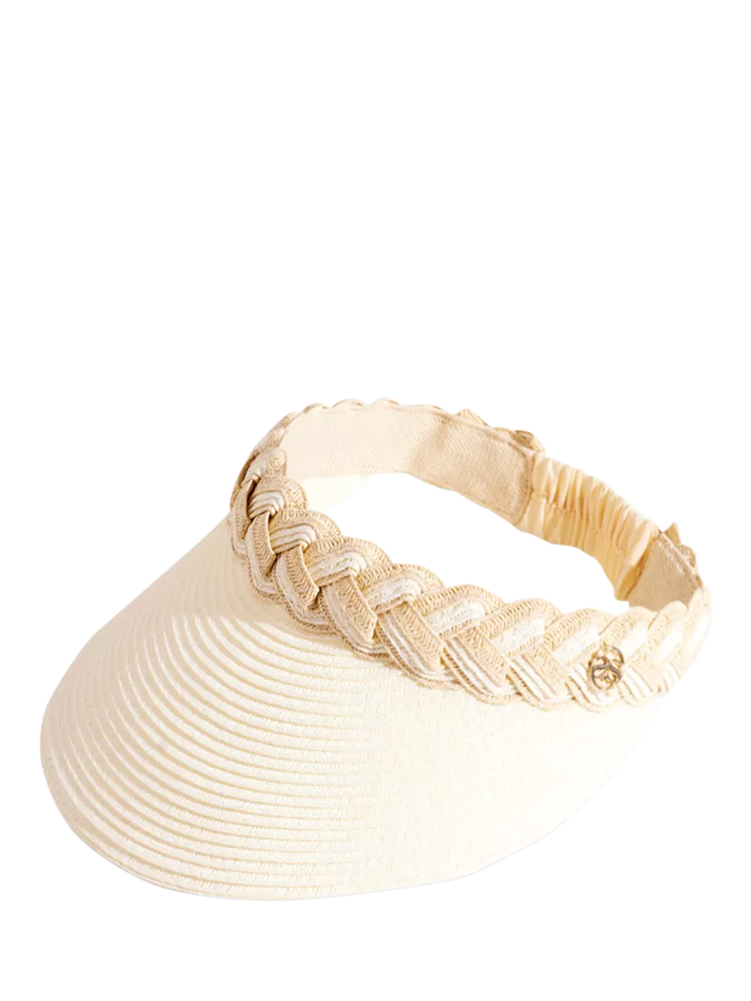 Seaspray Amelia braided straw visor - British product