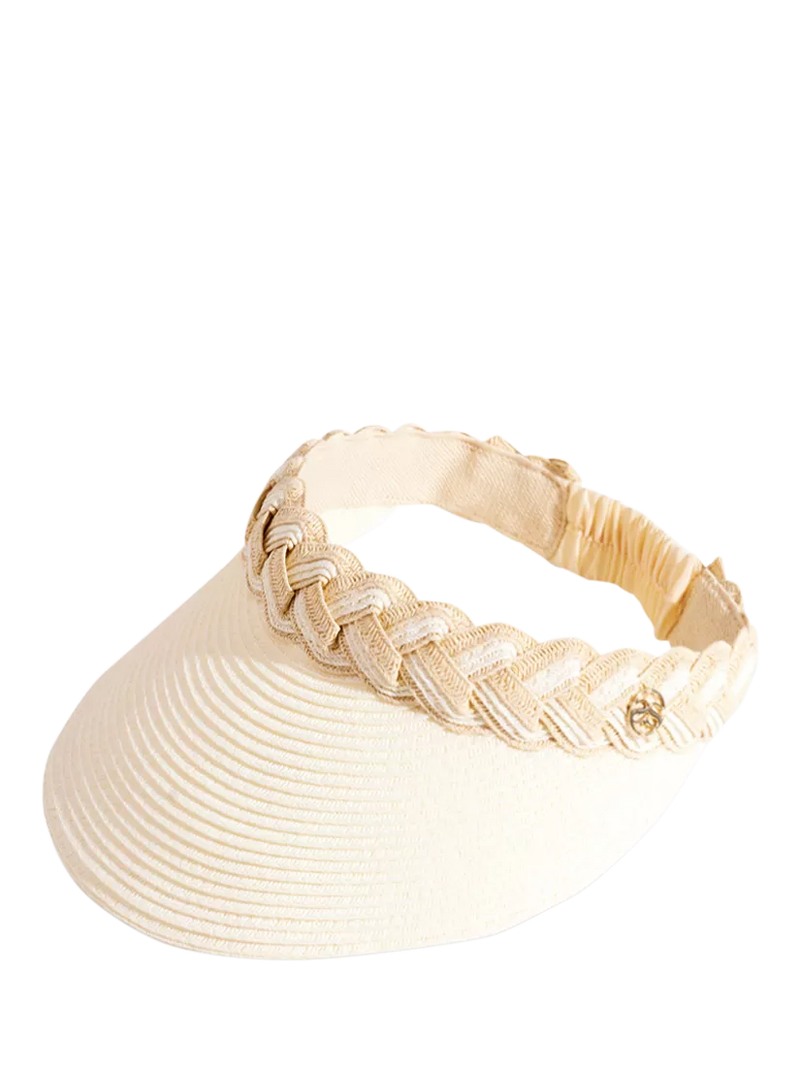 Seaspray Amelia braided straw visor - British product