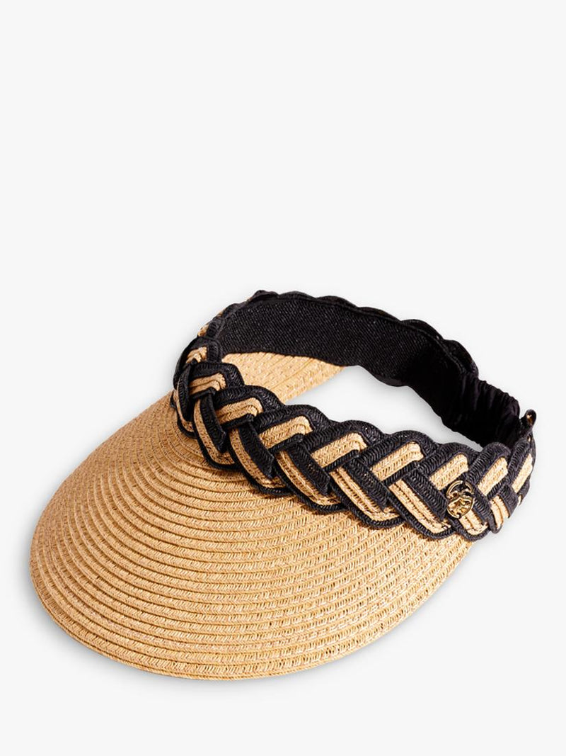 Seaspray Amelia braided straw visor - British product