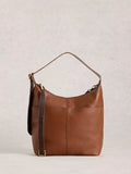 White Stuff Sophia Leather Shoulder Bag in Mid Tan, imported from the UK