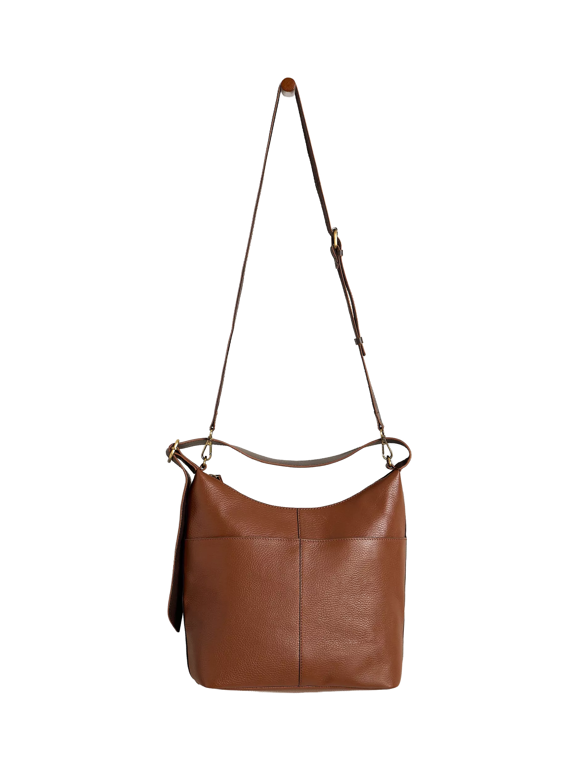 White Stuff Sophia Leather Shoulder Bag in Mid Tan, imported from the UK