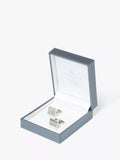 Simon Carter crystal star sterling silver square cufflinks - British product