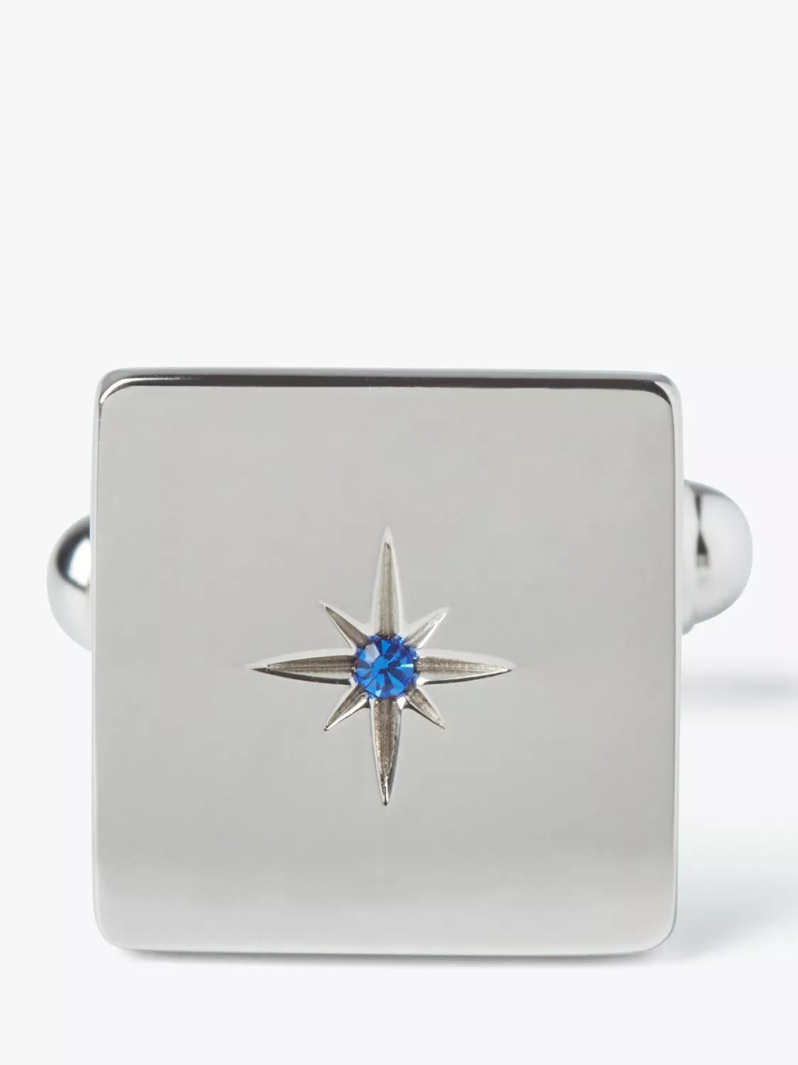Simon Carter crystal star sterling silver square cufflinks - British product