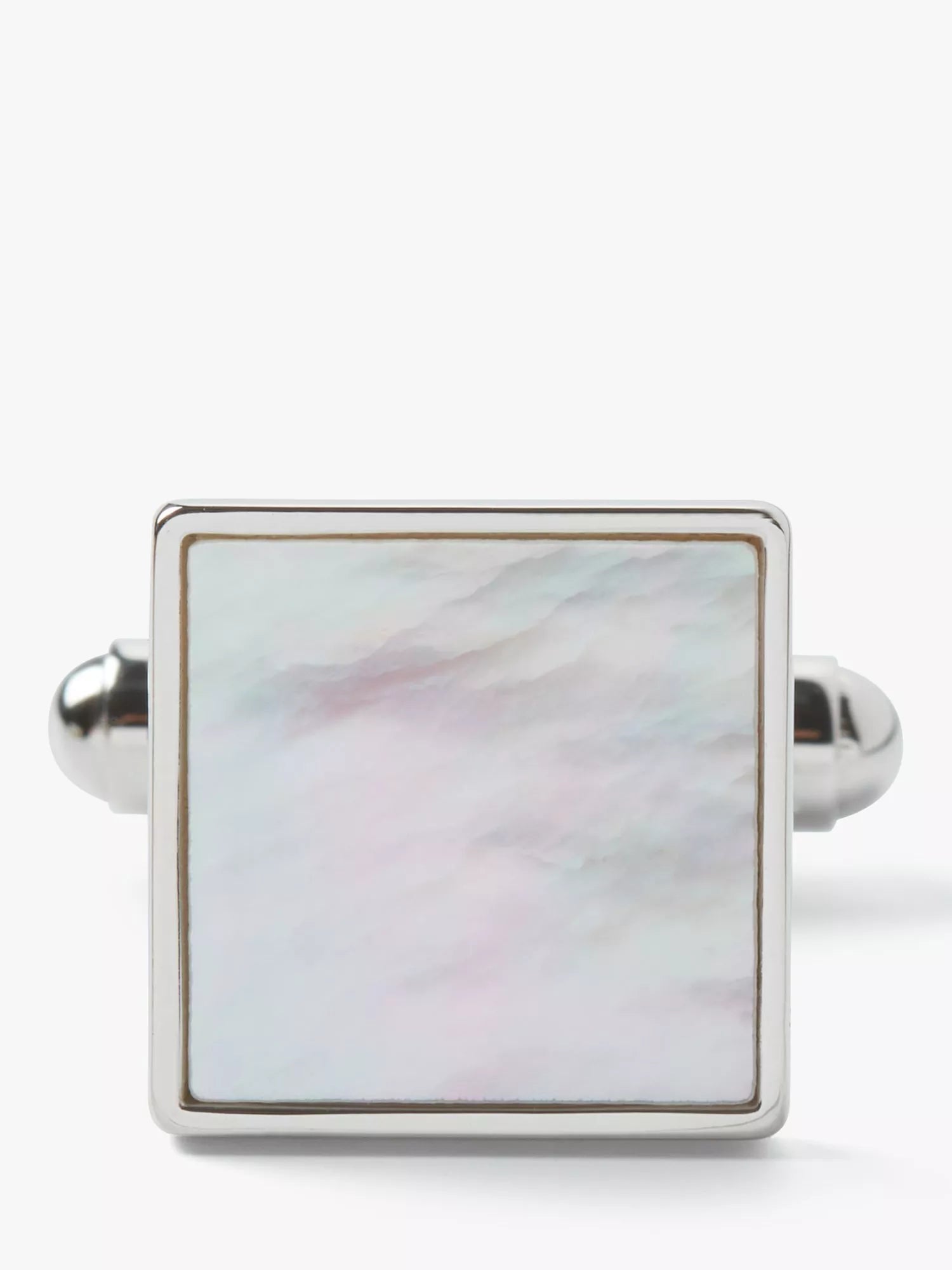 Simon Carter Mother of Pearl sterling silver square cufflinks 14mm, UK version