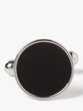 Simon Carter round cufflinks black onyx sterling silver, UK version