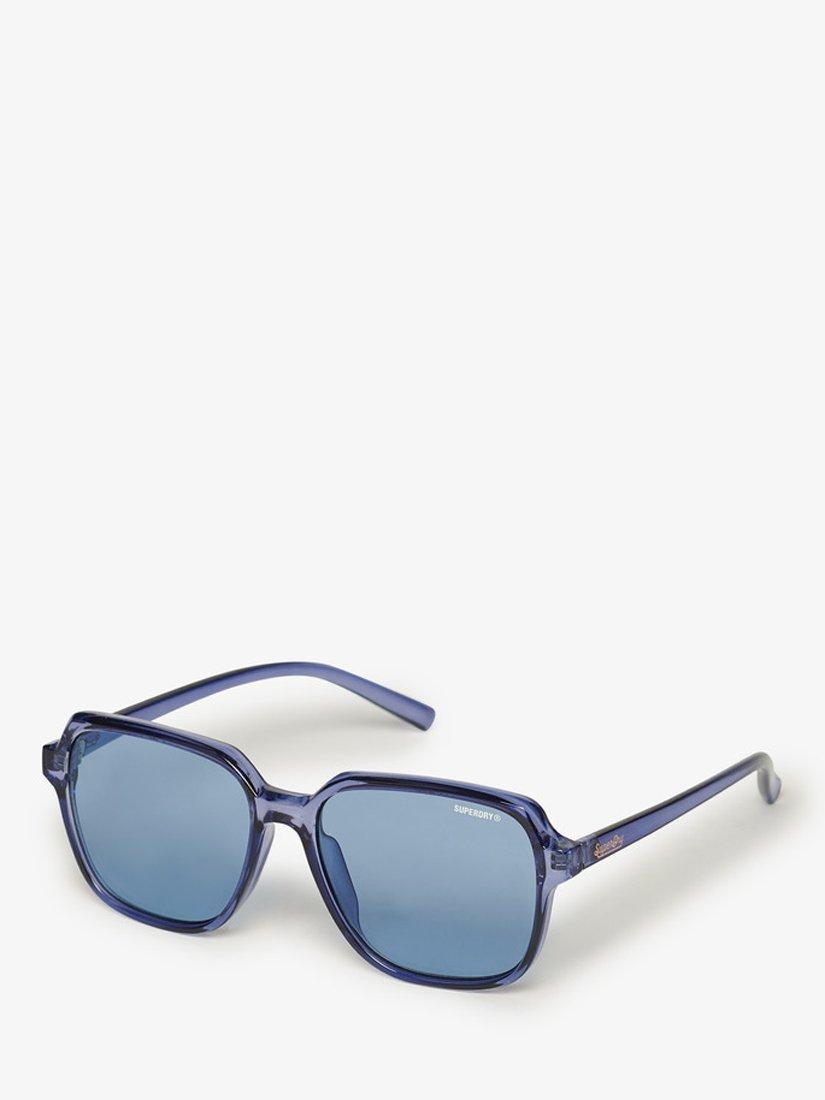 Superdry oversized square purple sunglasses, imported from the UK