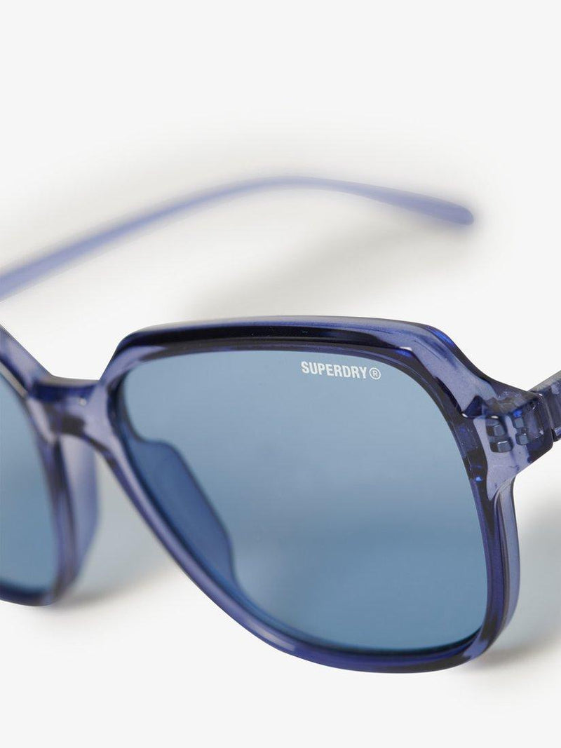 Superdry oversized square purple sunglasses, imported from the UK