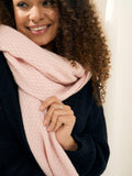 Truly honeycomb stitch cashmere scarf blush imported from the UK