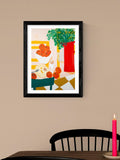 East End Prints Lucy Muss framed print Oeuf a la Coque - British product