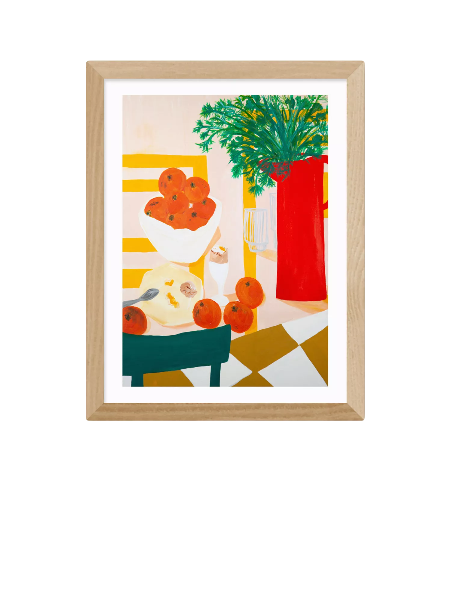 East End Prints Lucy Muss framed print Oeuf a la Coque - British product