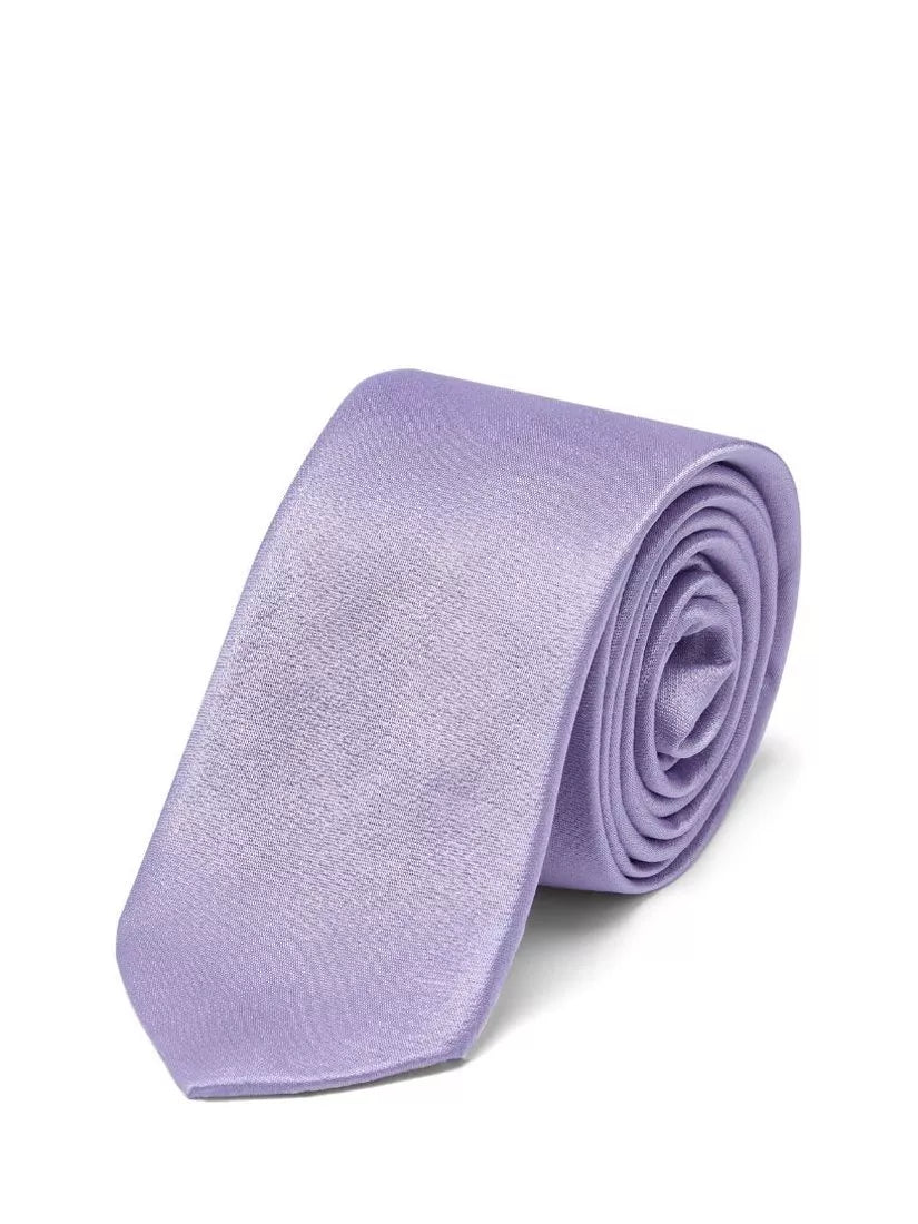 Rewritten Satin Tie, Lilac, One Size
