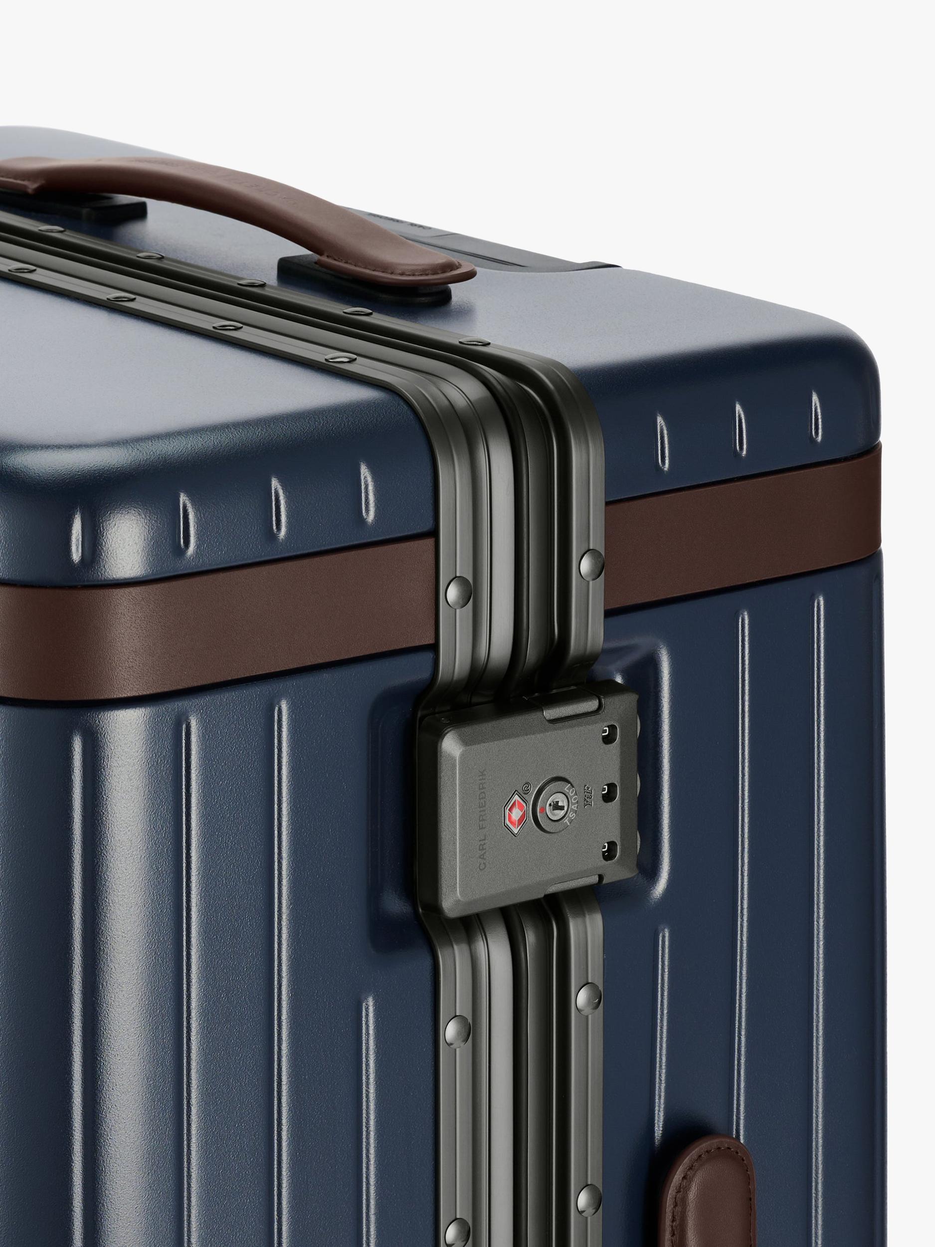 Carl Friedrik 67cm check-in suitcase Navy (British brand)