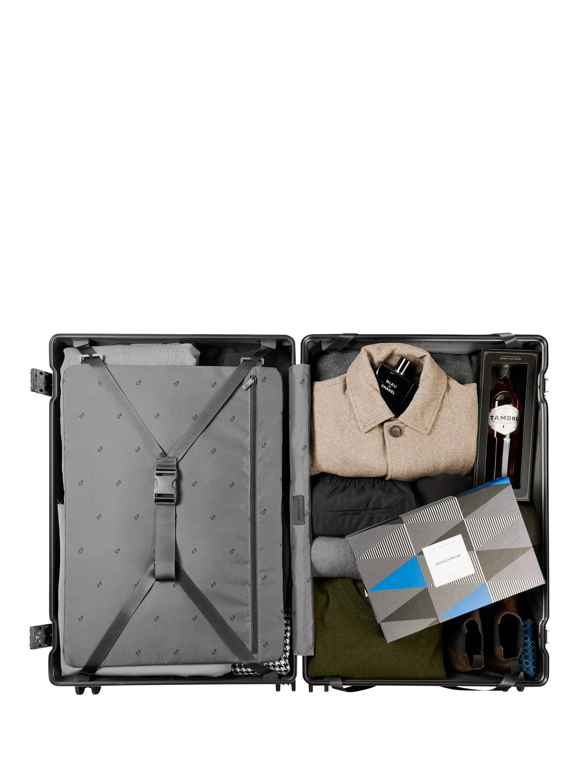 Carl Friedrik black 105L suitcase 79cm (British brand)