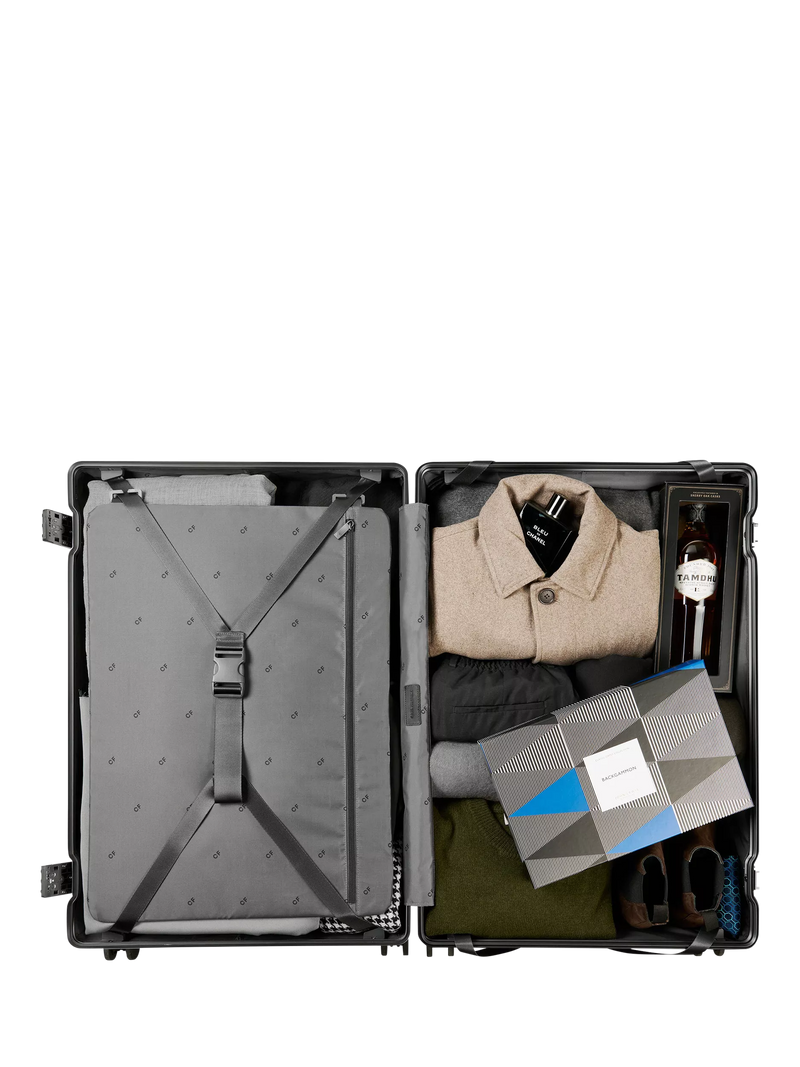 Carl Friedrik black 105L suitcase 79cm (British brand)