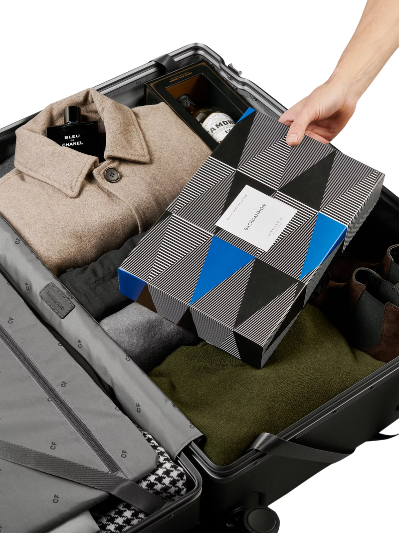Carl Friedrik black 105L suitcase 79cm (British brand)