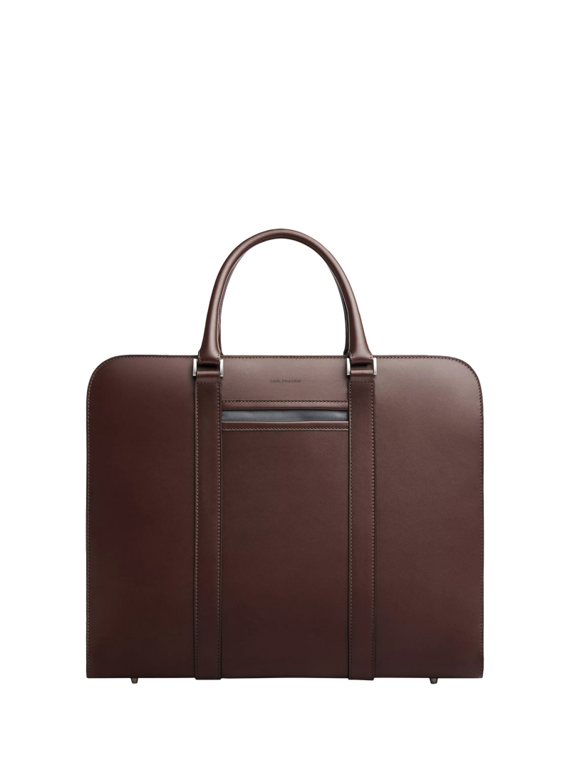 Carl Friedrik Palissy Leather Overnight Bag 27L Chocolate, UK version