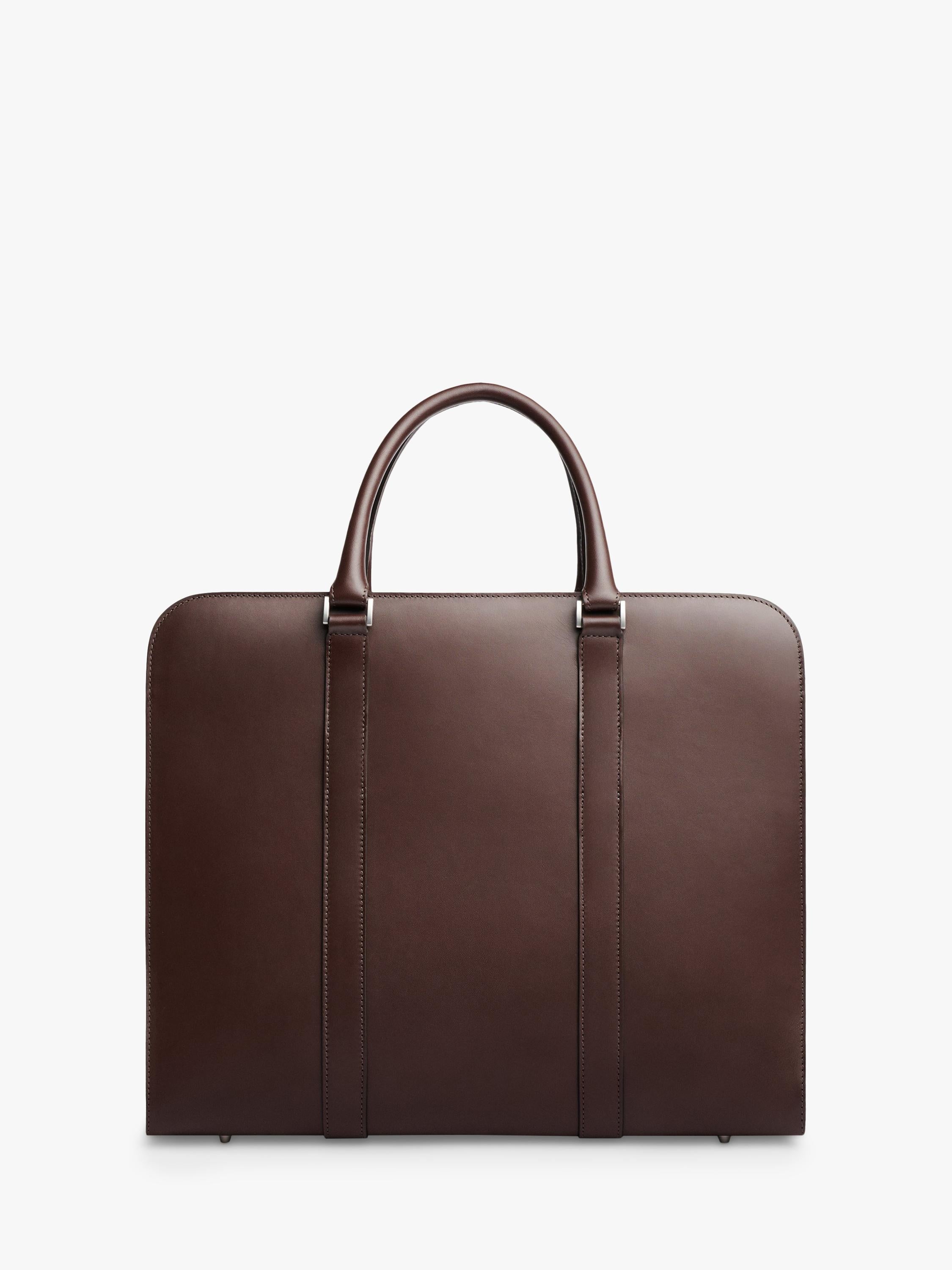 Carl Friedrik Palissy Leather Overnight Bag 27L Chocolate, UK version