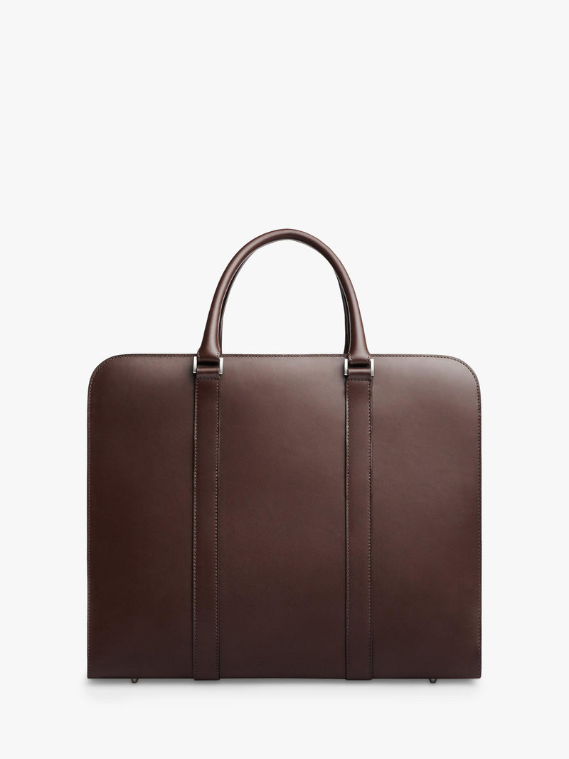 Carl Friedrik Palissy Leather Overnight Bag 27L Chocolate, UK version