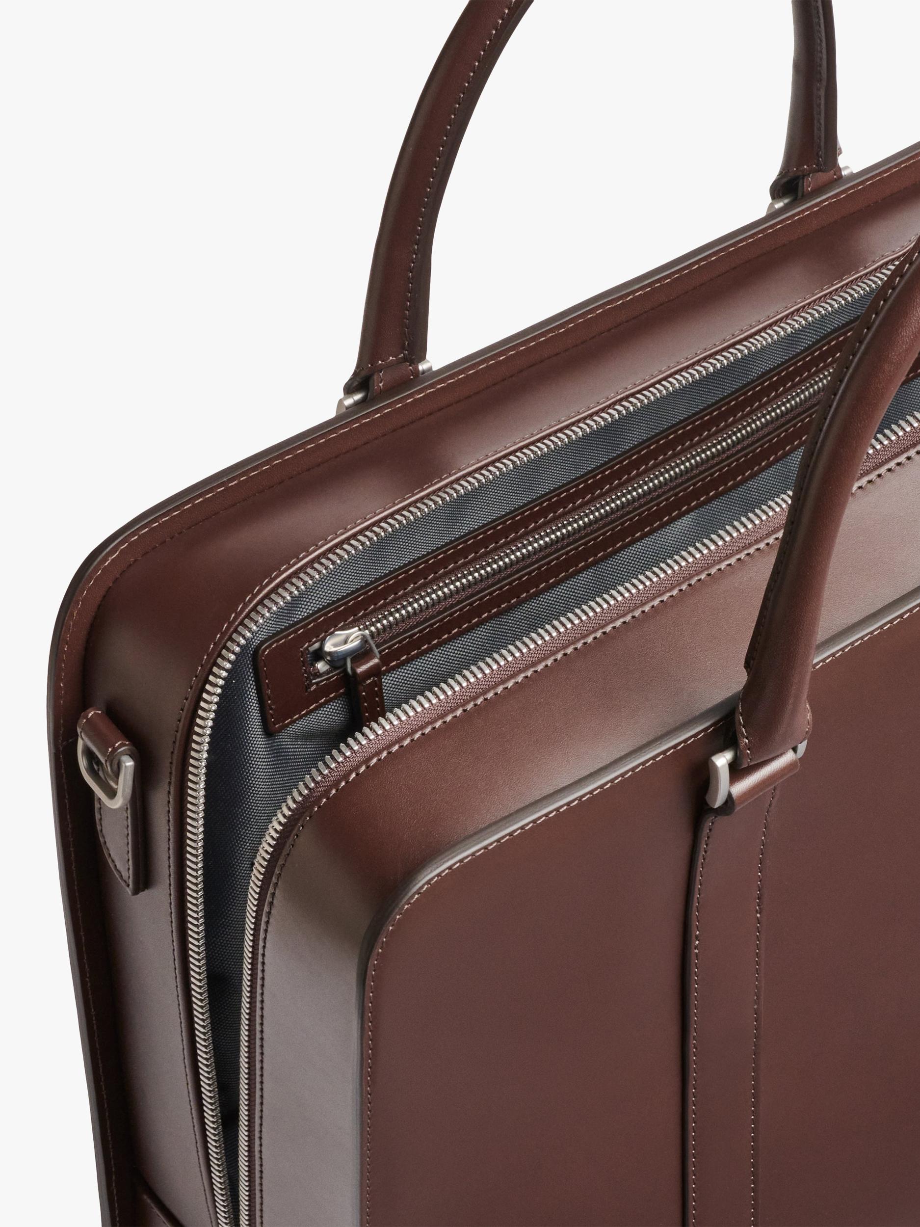 Carl Friedrik Palissy Leather Overnight Bag 27L Chocolate, UK version