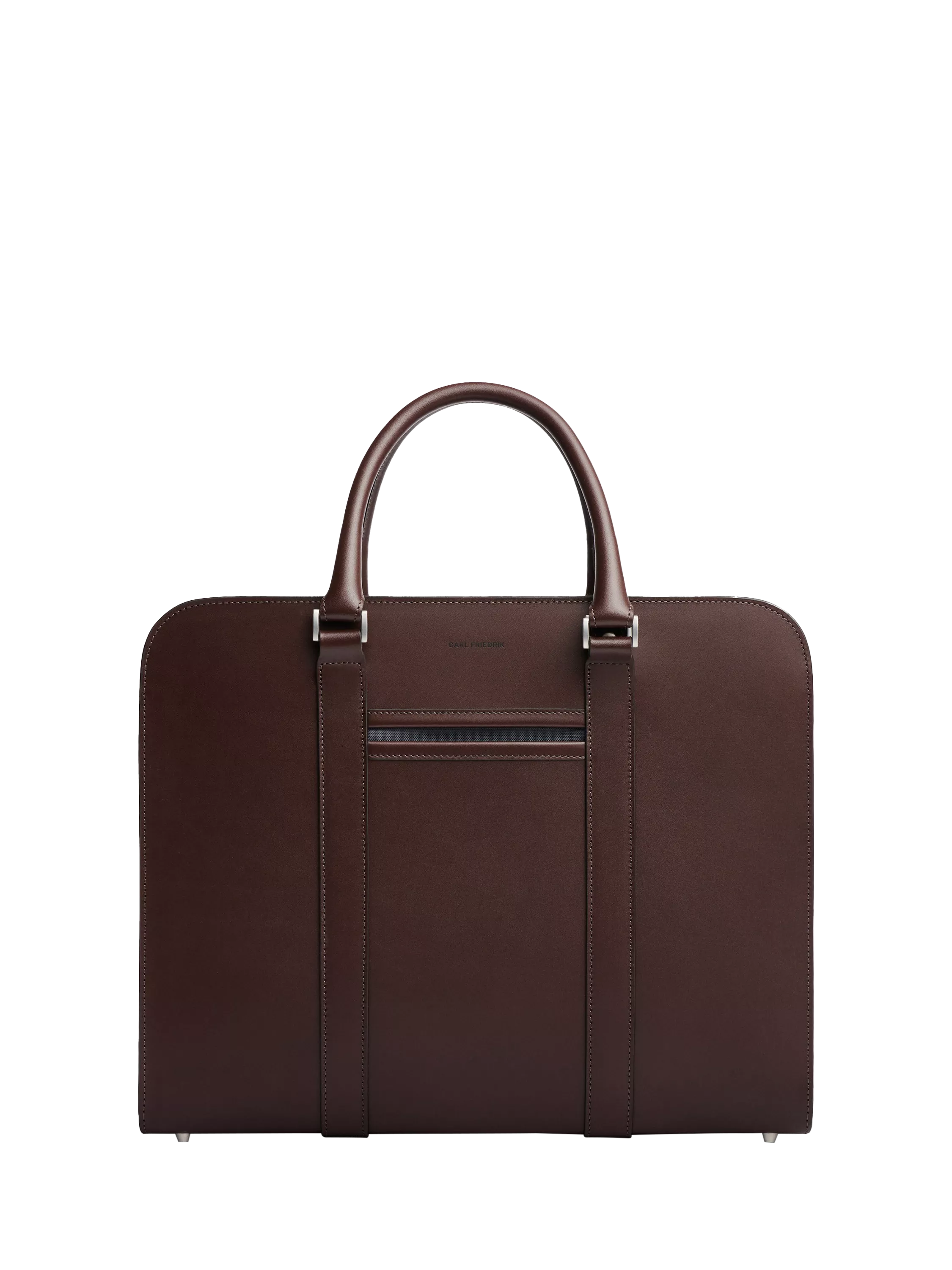 Carl Friedrik Palissy 15" Laptop Leather Double Briefcase, 16L, Chocolate