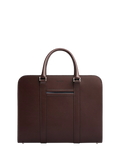 Carl Friedrik Palissy 15" Laptop Leather Double Briefcase, 16L, Chocolate
