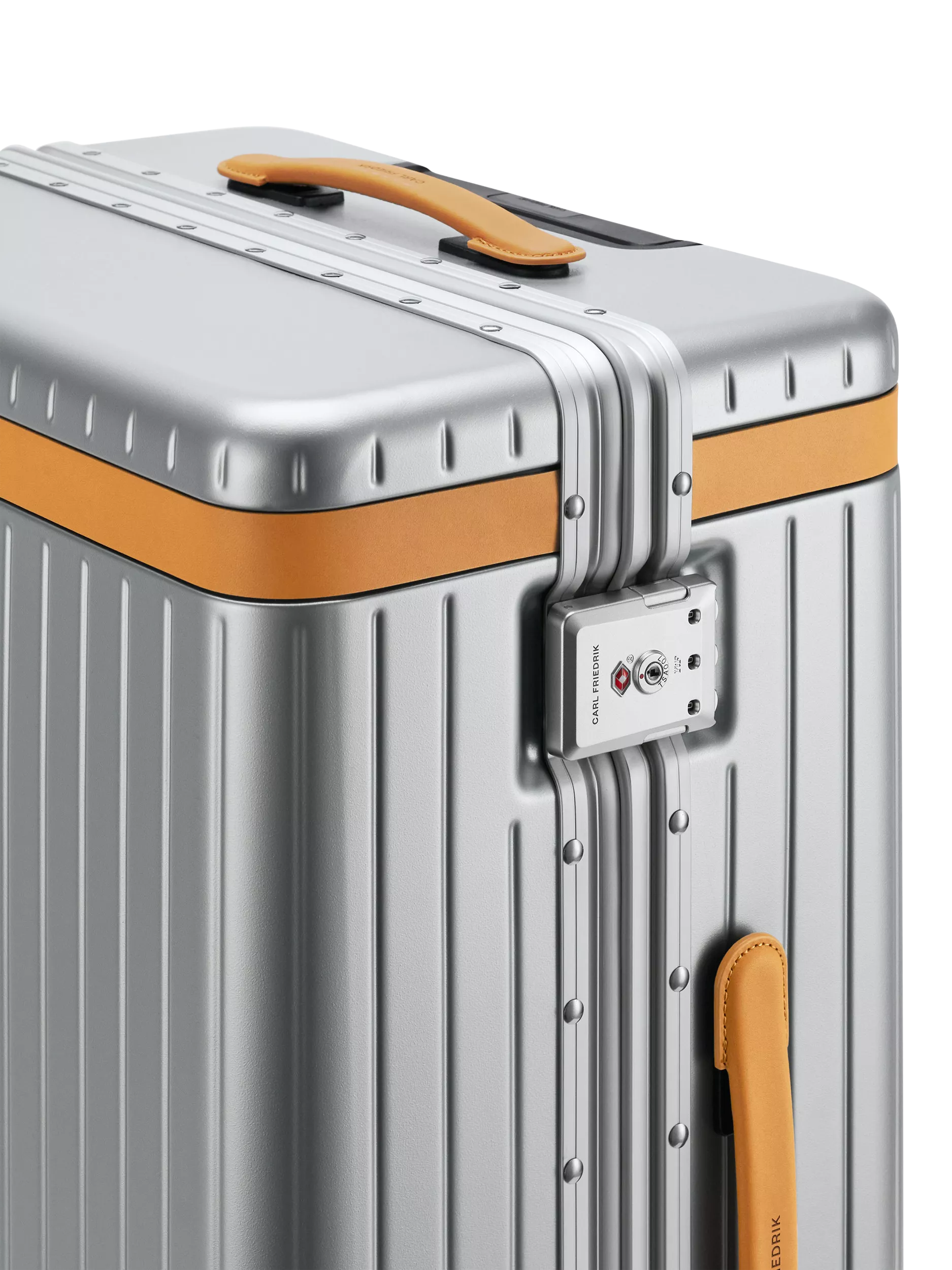 Carl Friedrik Check-In suitcase 67cm Arctic Grey (British brand)