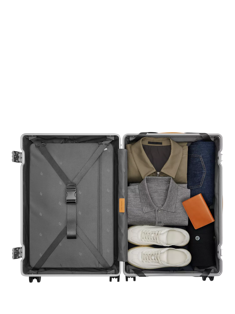 Carl Friedrik Check-In suitcase 67cm Arctic Grey (British brand)