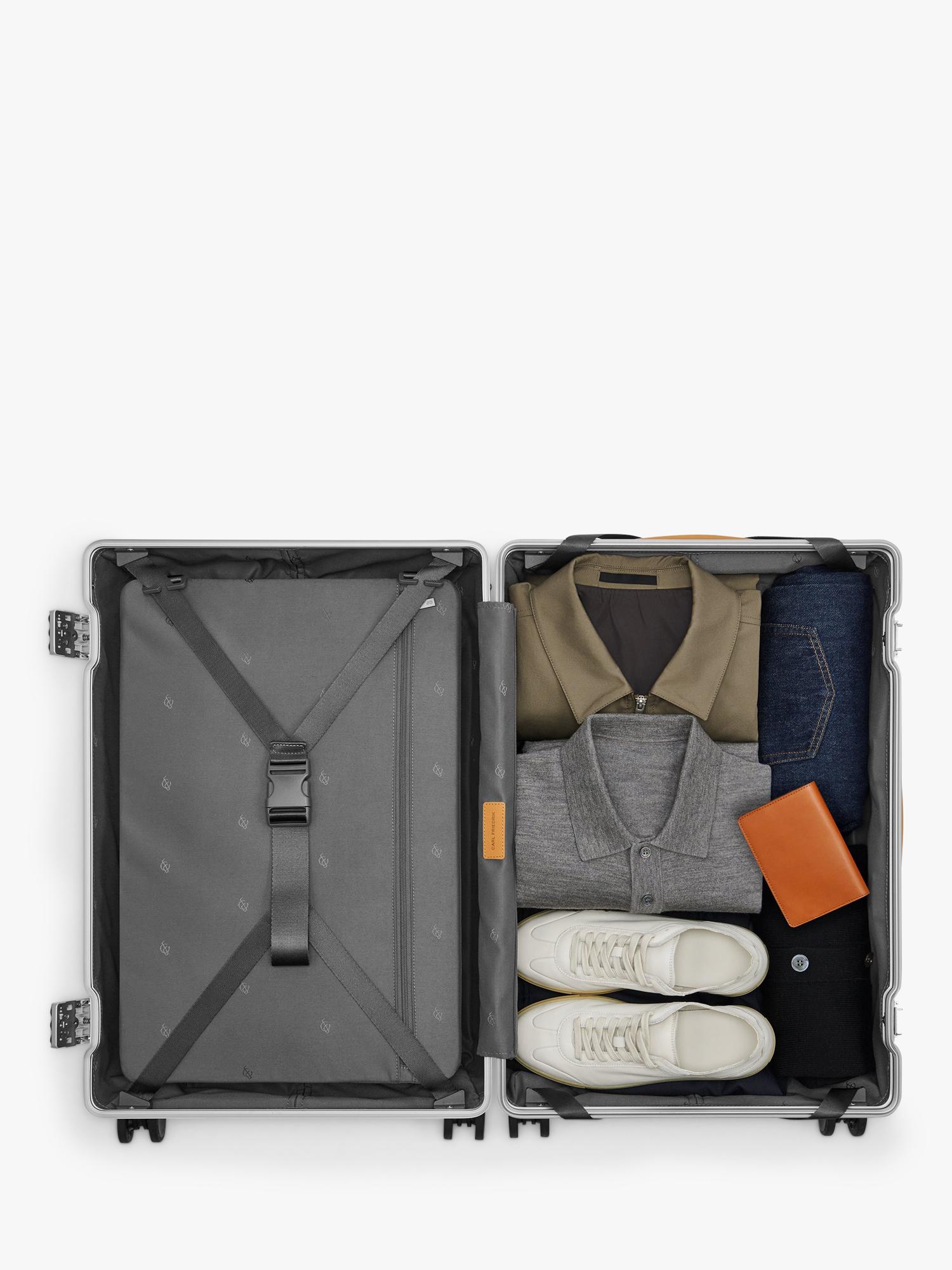 Carl Friedrik Check-In suitcase 67cm Arctic Grey (British brand)
