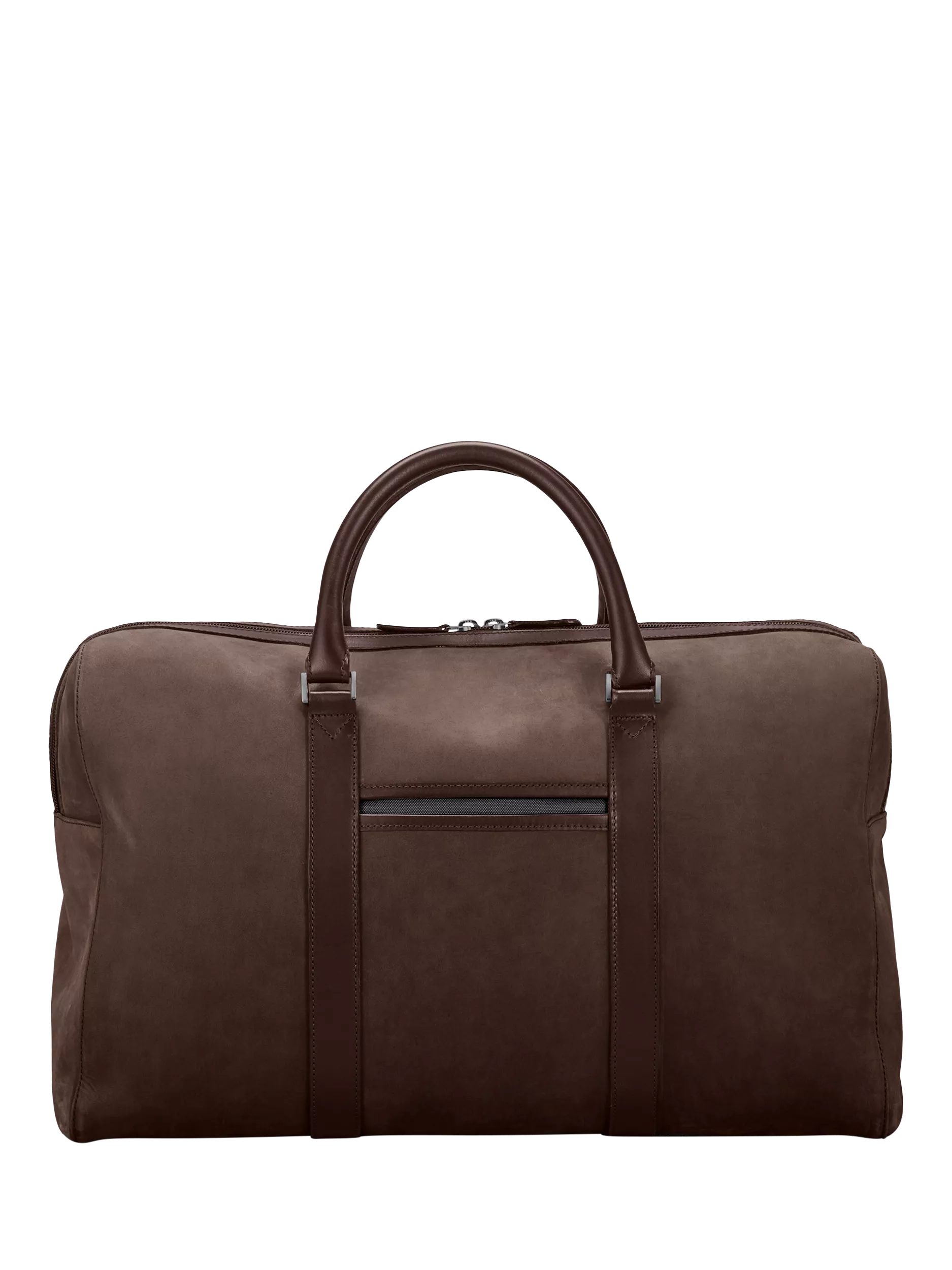 Carl Friedrik Compact Weekender Leather Holdall Bag, 35L, Chocolate