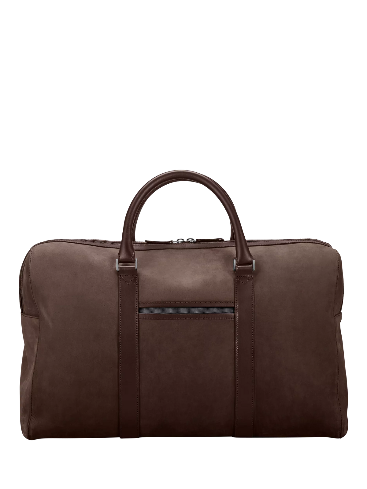 Carl Friedrik Compact Weekender Leather Holdall Bag, 35L, Chocolate