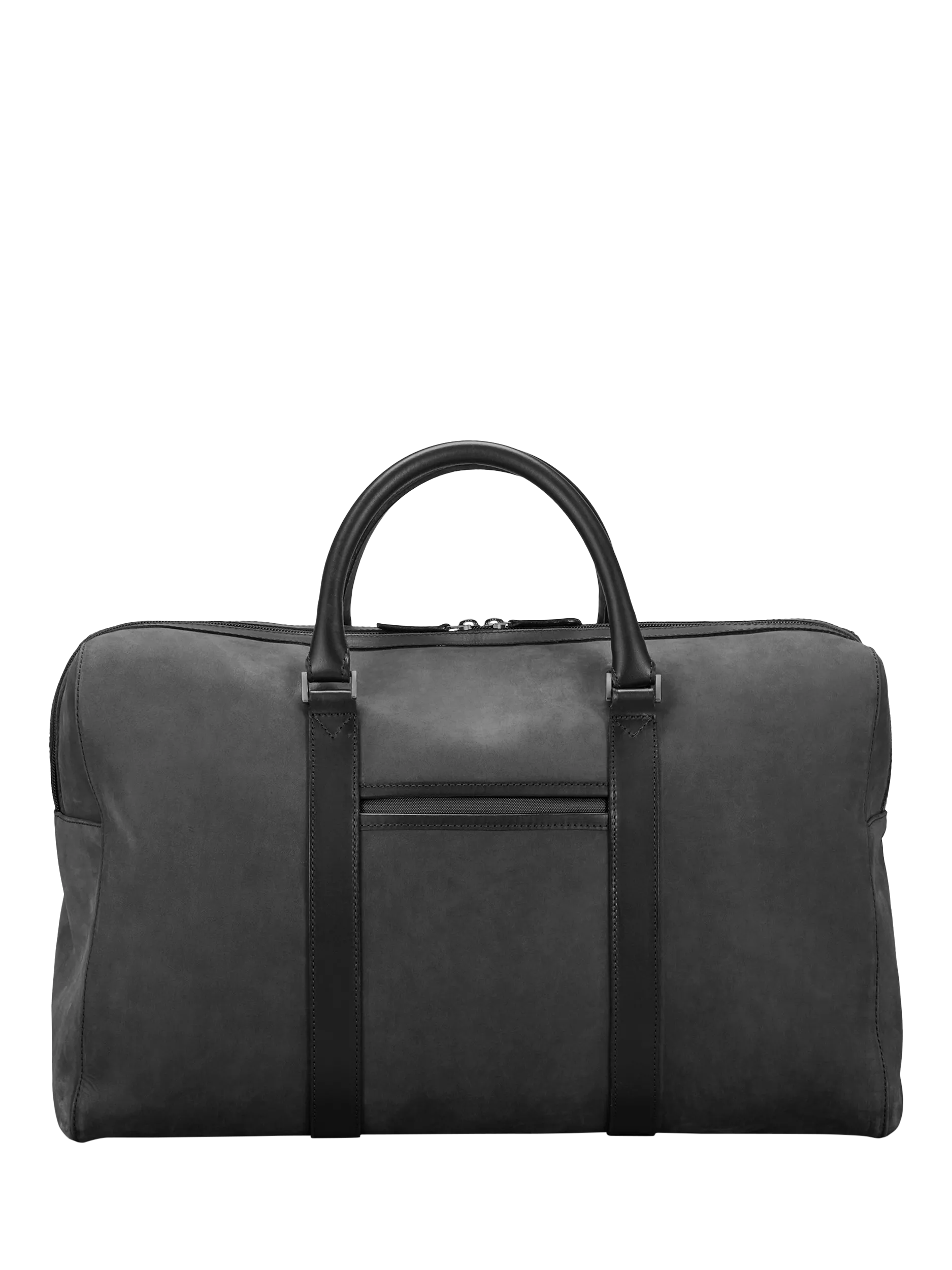 Carl Friedrik Compact Weekender Leather Holdall Bag, 35L, Charcoal