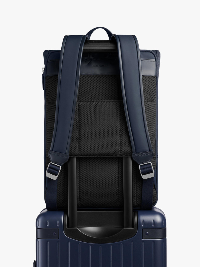 Carl Friedrik City-Hopper nylon backpack 23L with leather trims (British brand)
