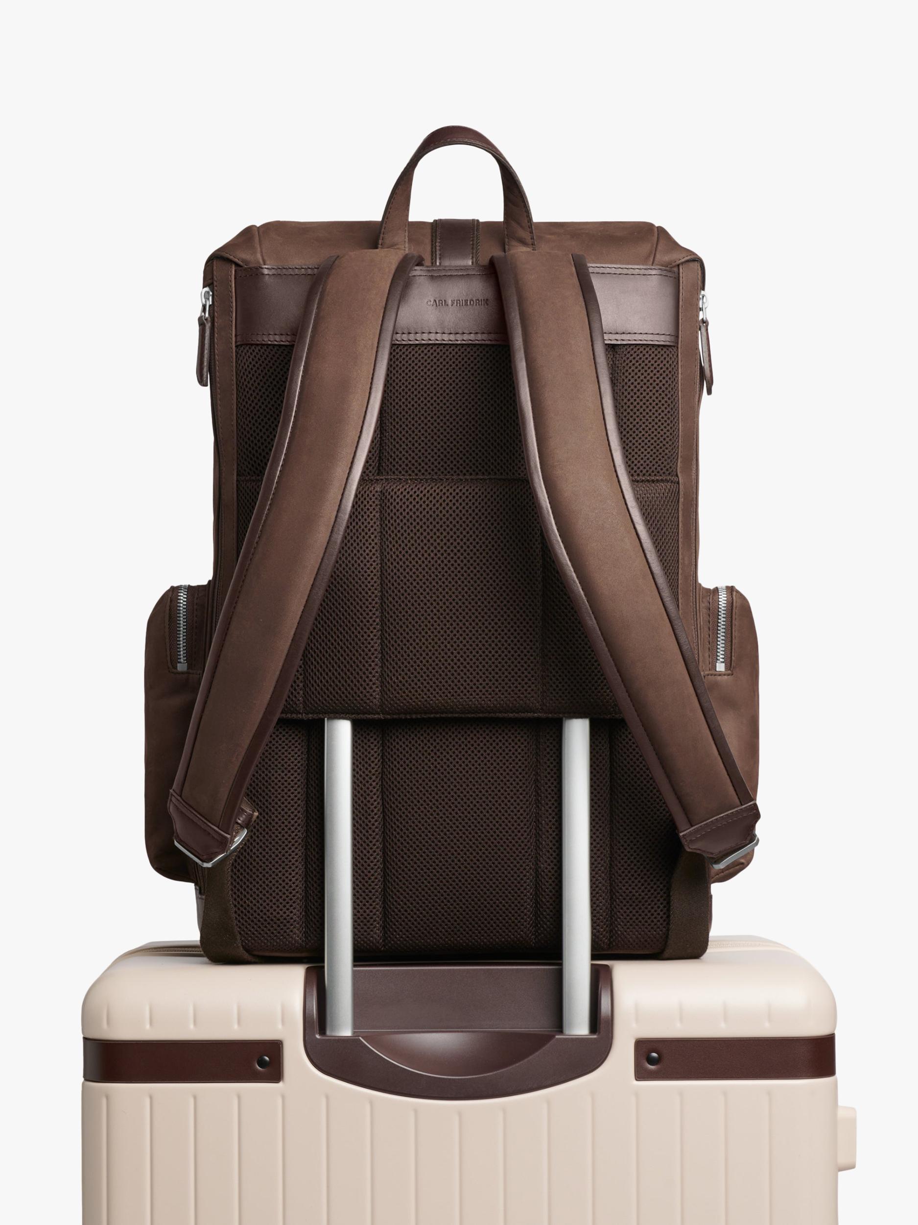 Carl Friedrik Traverse leather backpack 27L chocolate - British product
