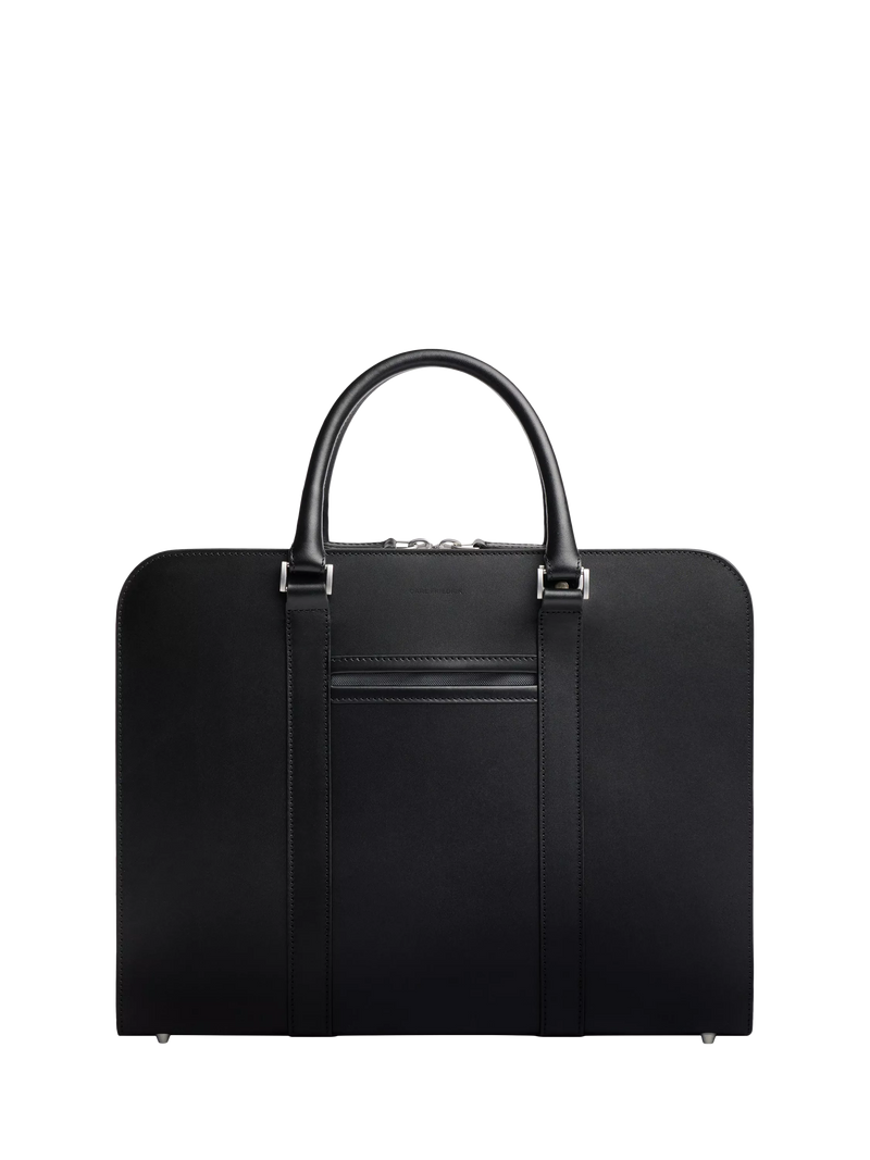 Carl Friedrik Palissy 15" Laptop Leather Briefcase, 10L, Black