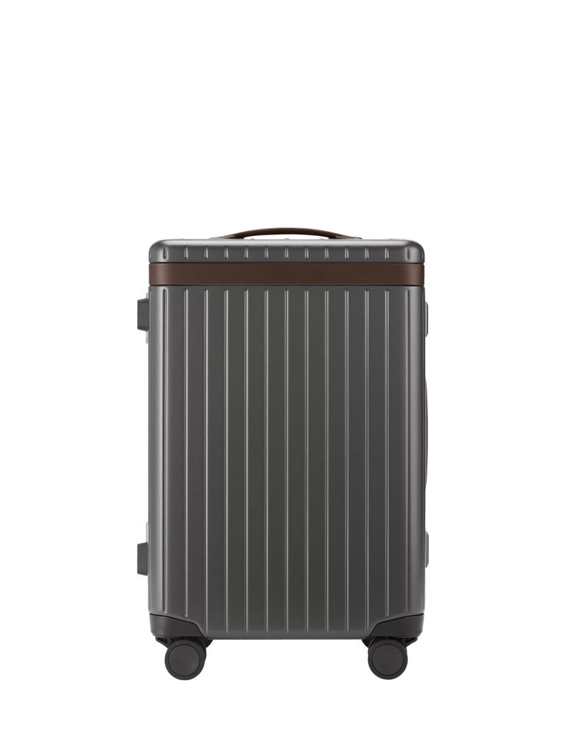 Carl Friedrik The Carry-On 4-Wheel 56cm Cabin Case, 40L, Grey/Chocolate, One Size