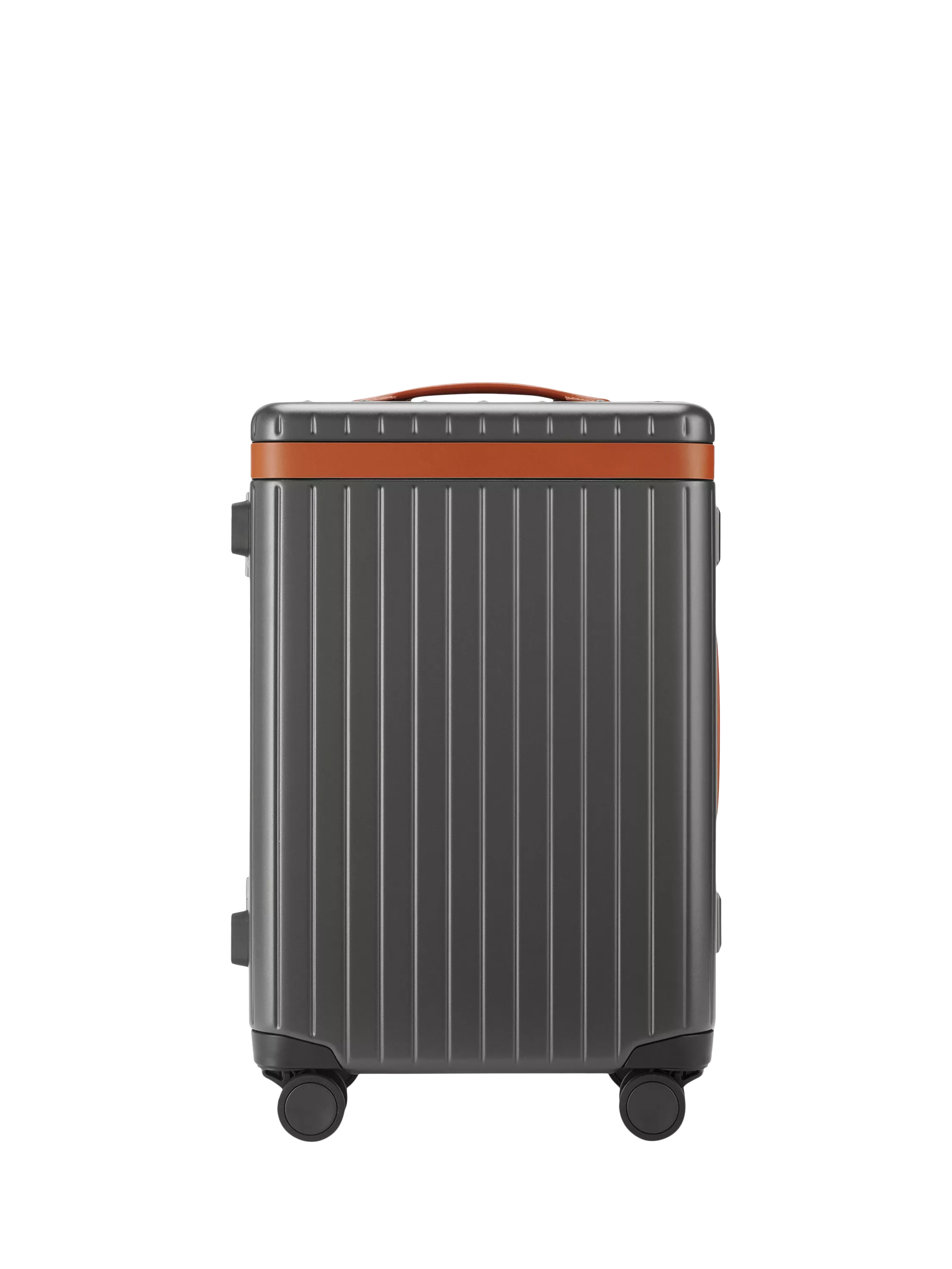 Carl Friedrik The Carry-On 4-Wheel 56cm Cabin Case, 40L, Grey/Cognac, One Size