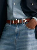Reiss leather belt Tan Brown - British product