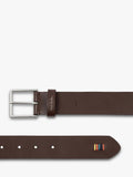 Paul Smith logo leather belt with zinc buckle, UK version