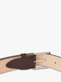 Paul Smith logo leather belt with zinc buckle, UK version