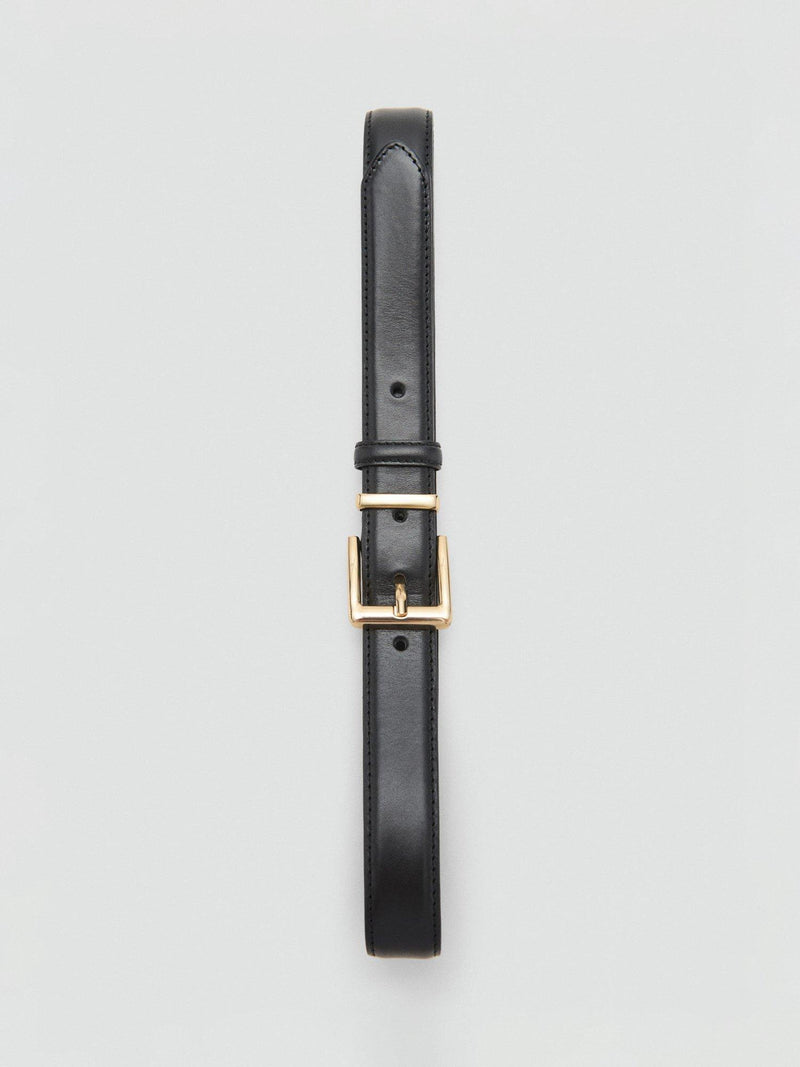 Mango leather belt plain design regular width, UK version